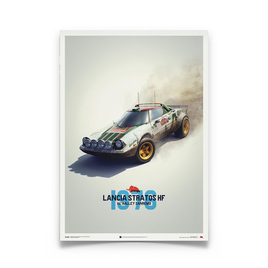 Shop Automobilist | Lancia Stratos Hf Alitalia - 1974 Sanremo White Print