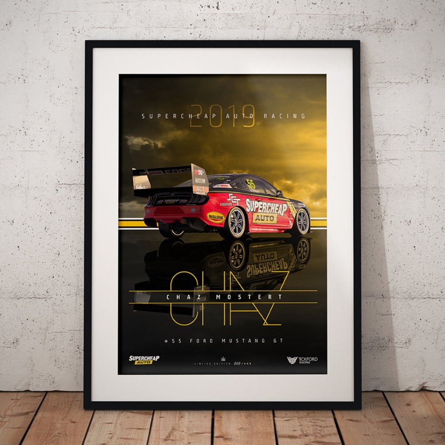 Shop Authentic Collectables | 2019 Supercheap Auto Racing #55 Ford Mustang Chaz Mostert Print