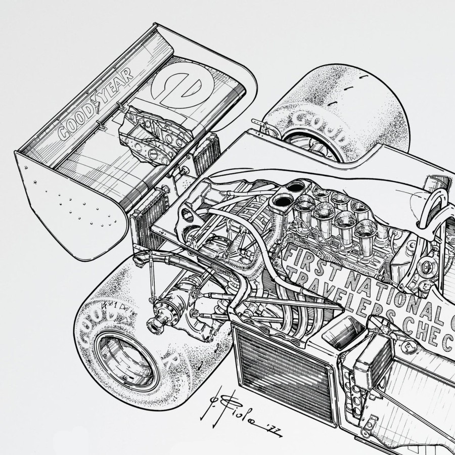 Shop Automobilist | Giorgio Piola Technical Drawing - Tyrrell P34B - 1977 - Unlimited Poster