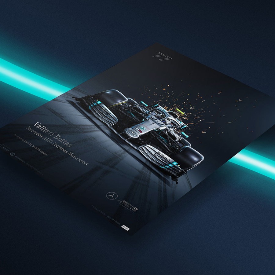 Shop Automobilist | Mercedes-Amg Petronas Motorsport - 2019 Valtteri Bottas - Collector'S Edition Print