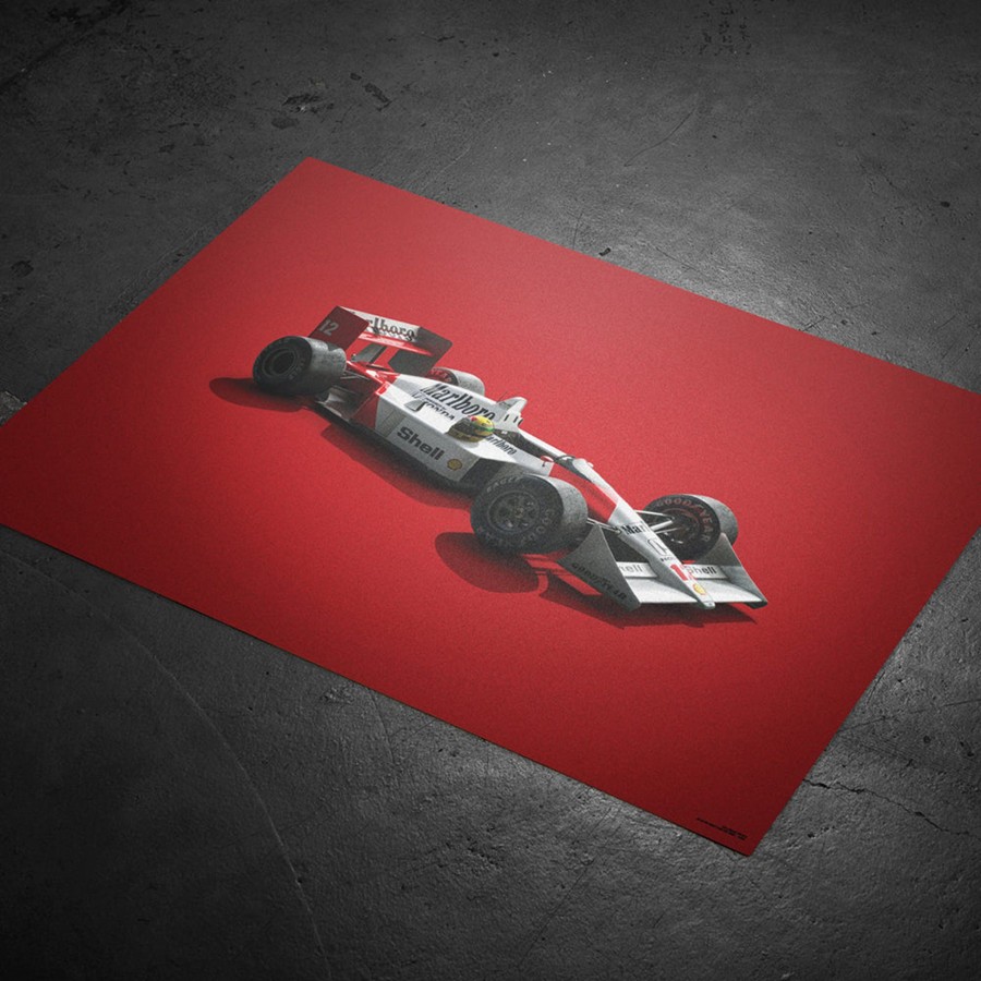 Shop Automobilist | Mclaren Mp4/4 Ayrton Senna Colors Of Speed Print