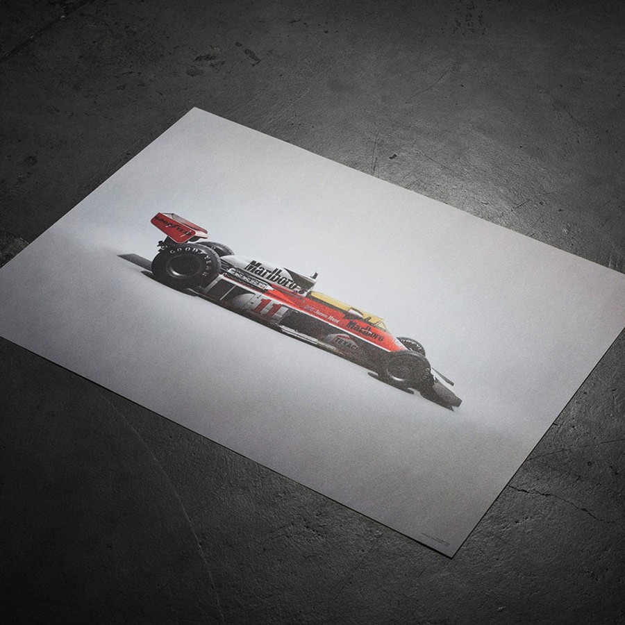 Shop Automobilist | Mclaren M23 James Hunt 1976 F1 World Champion Colours Of Speed Print