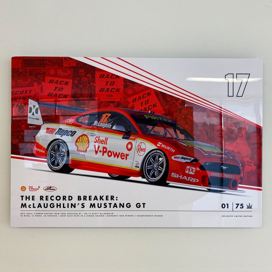 Shop Authentic Collectables | The Record Breaker: Mclaughlin'S Mustang Gt Limited Edition Metal Wall Panel (Pre-Order)