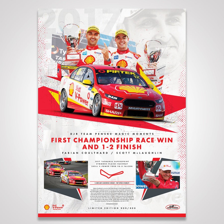 Shop Authentic Collectables | Djr Team Penske Magic Moments Limited Edition Print: First Championship Race Win And 1-2 Finish