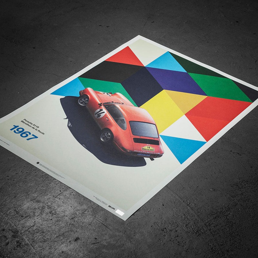 Shop Automobilist | Porsche 911R 1967 Marathon De La Route Winner Print