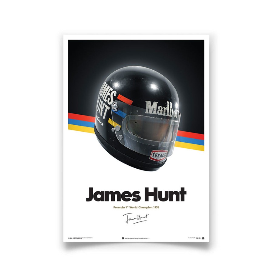 Shop Automobilist | James Hunt - Helmet 1976 Print