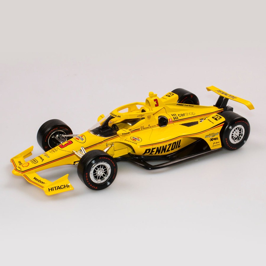 Shop Authentic Collectables | 1:18 Team Penske #3 Pennzoil Dallara Chevrolet Indycar With Driver Figurine - 2022 Indy 500 - Driver: Scott Mclaughlin (Signature Edition)