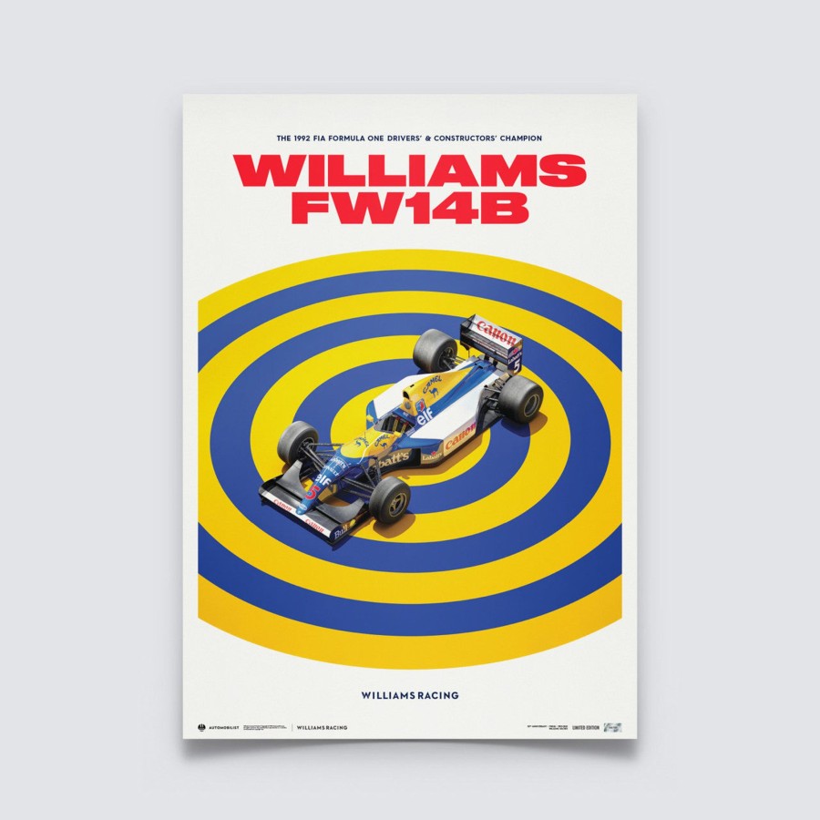 Shop Automobilist | Williams Racing - Fw14B - F1® World Drivers' Champion - 1992 | Limited Edition