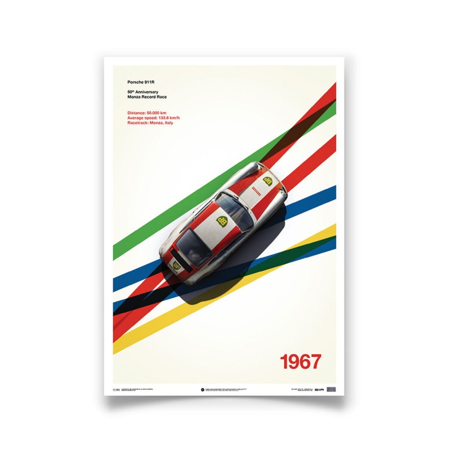 Shop Automobilist | Porsche 911R 1967 Monza Record Print