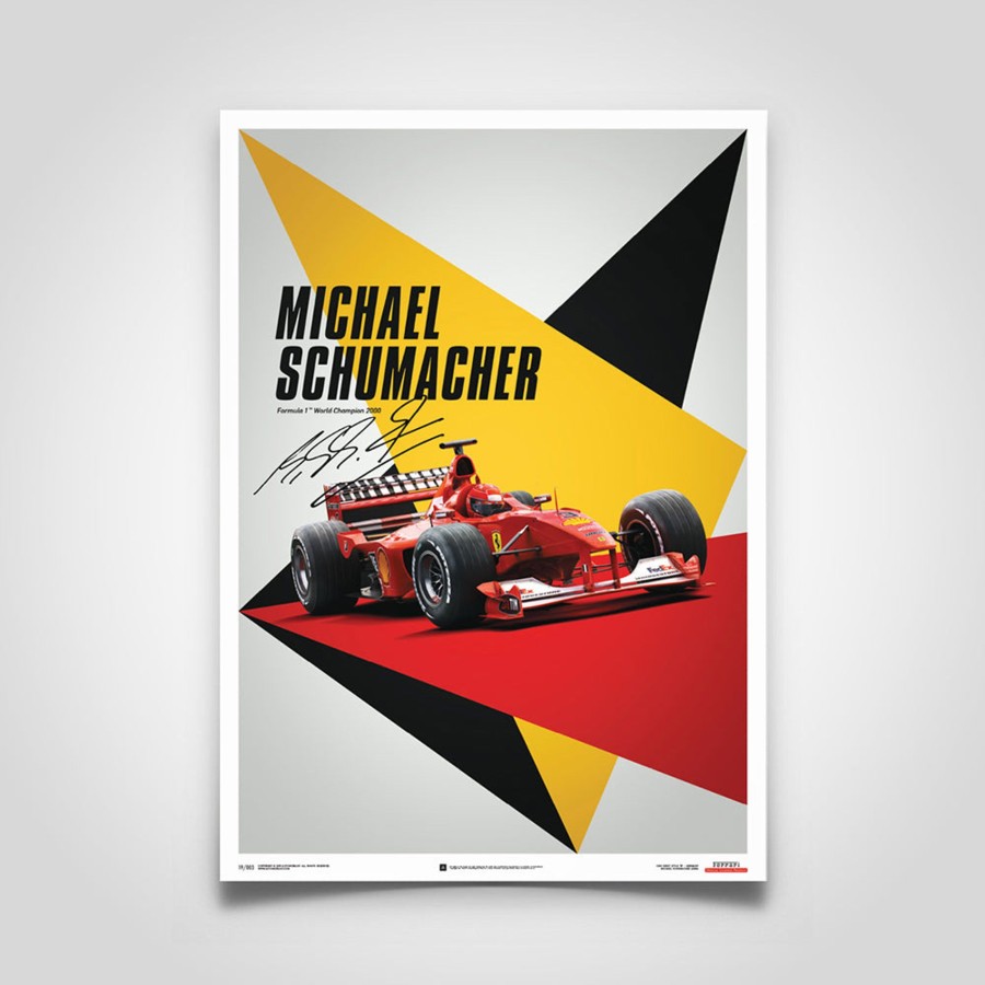 Shop Automobilist | Ferrari F1-2000 Michael Schumacher 2000 F1 World Championship Winner - Germany Edition Print