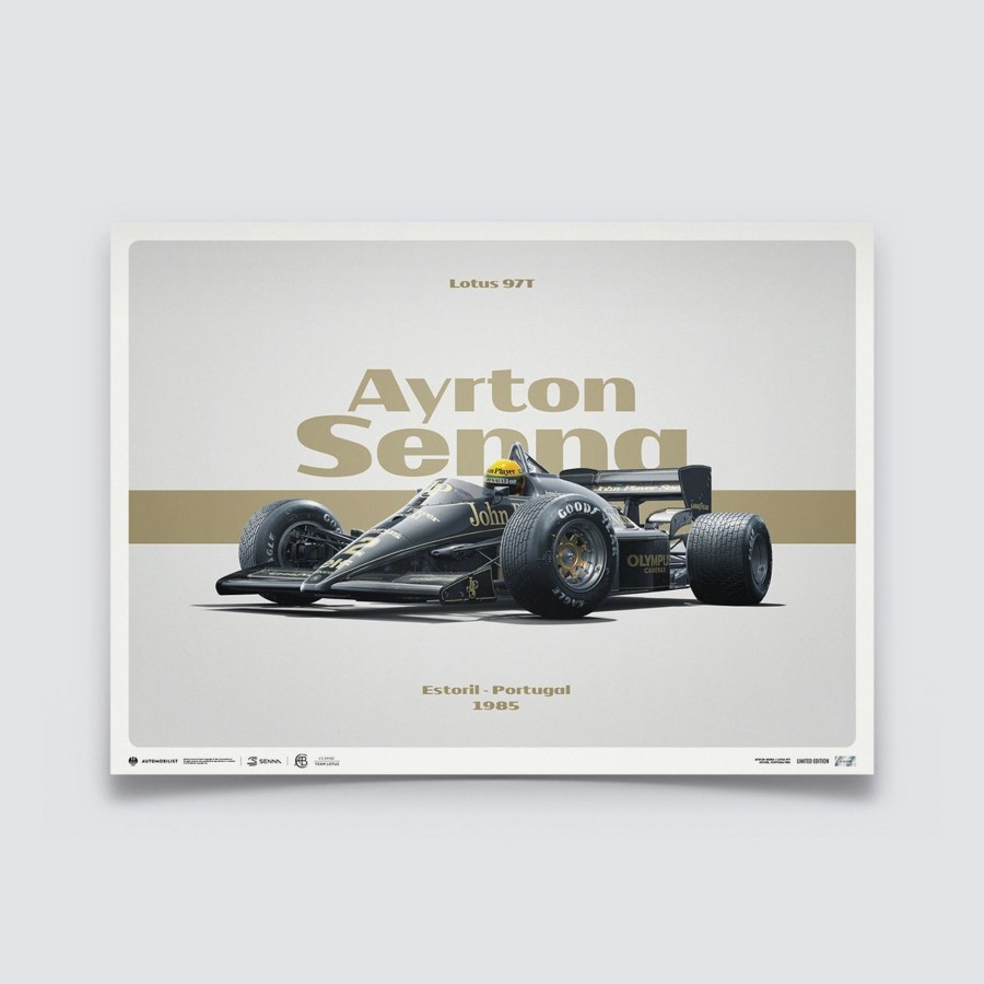 Shop Automobilist | Lotus 97T - Ayrton Senna - Horizontal Tribute - Estoril, 1985 - Limited Edition Print