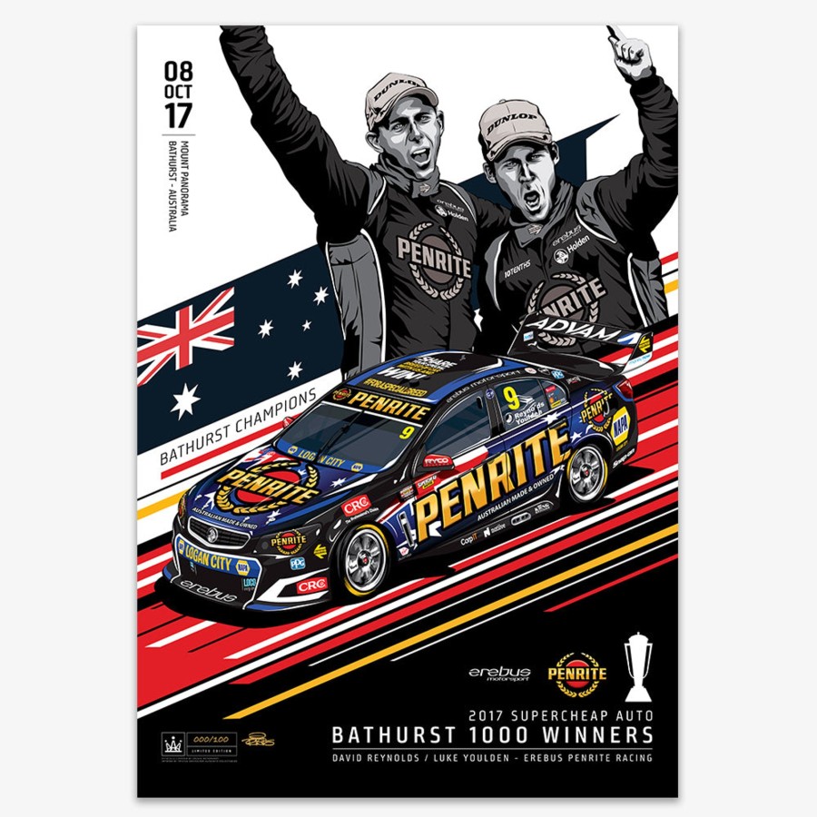 Shop Authentic Collectables | Erebus Penrite Racing 2017 Bathurst 1000 Winner - Variant Edition Print