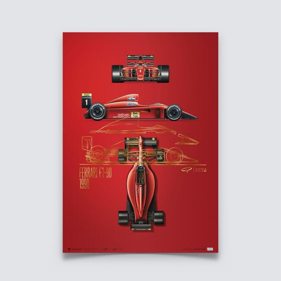 Shop Automobilist | Giorgio Piola - Ferrari F1-90 - 1990 - Collector'S Edition