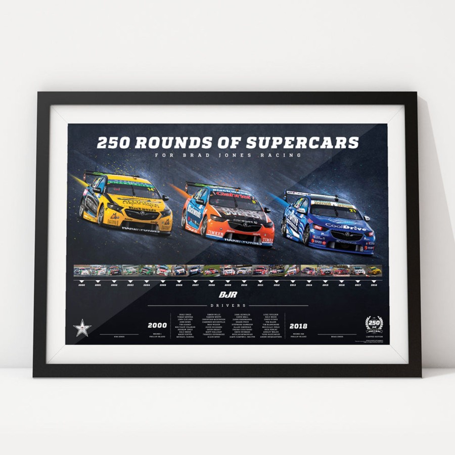 Shop Brad Jones Racing | Brad Jones Racing 250 Rounds Of Supercars Print