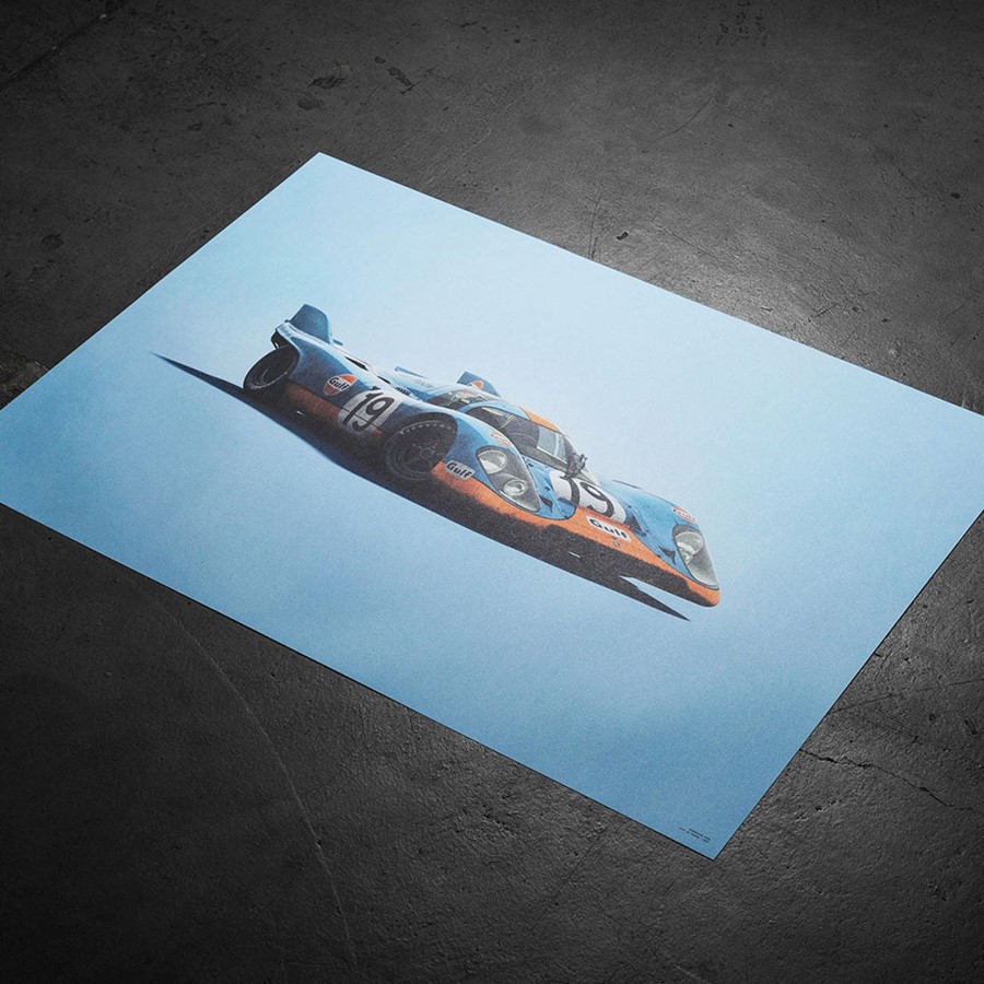 Shop Automobilist | Porsche 917 Gulf 1971 Lemans 24Hr Colors Of Speed Print