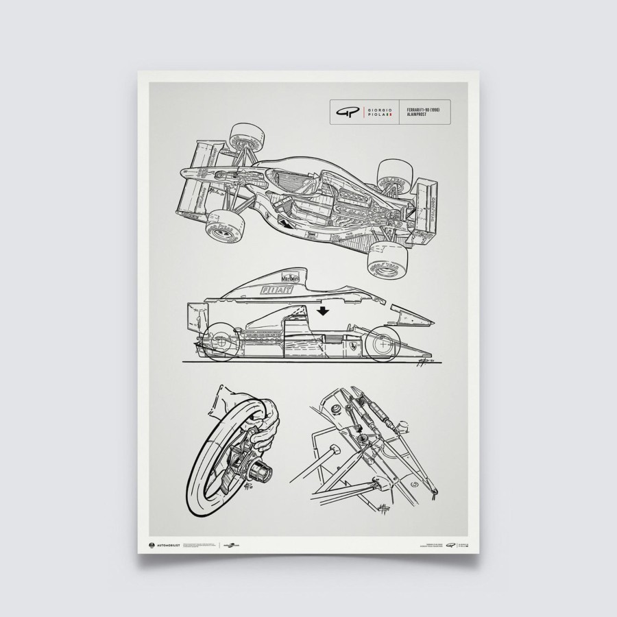 Shop Automobilist | Giorgio Piola Technical Drawing - Ferrari F1-90 - 1990 - Unlimited Poster