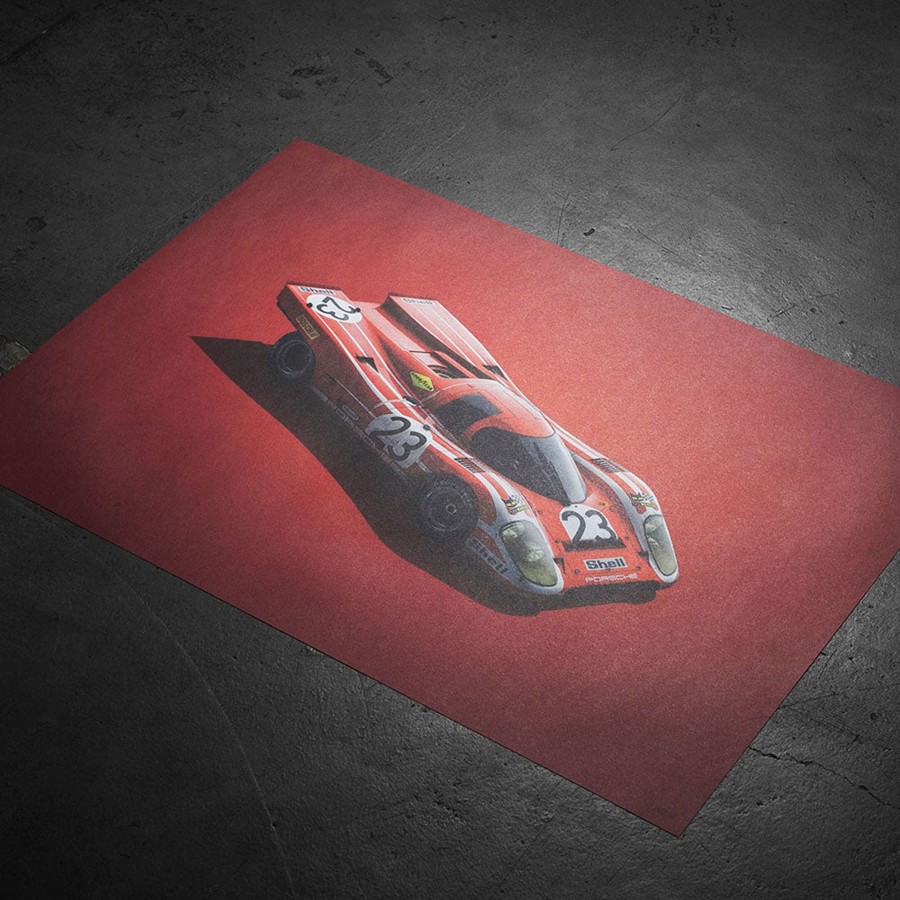 Shop Automobilist | Porsche 917 Salzburg 1970 Lemans 24Hr Winner Colors Of Speed Print