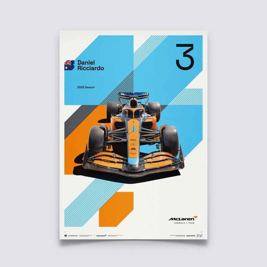 Shop Automobilist | Mclaren Formula 1 Team - Daniel Ricciardo - 2022 Limited Edition Print