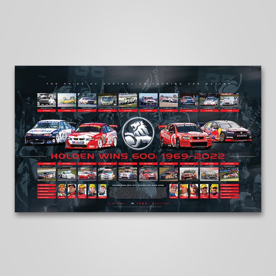 Shop Authentic Collectables | Holden Wins 600: 1969-2022 Limited Edition Print