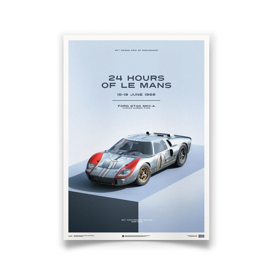 Shop Automobilist | Ford Gt40 1966 Lemans 24Hr 2Nd Place Print