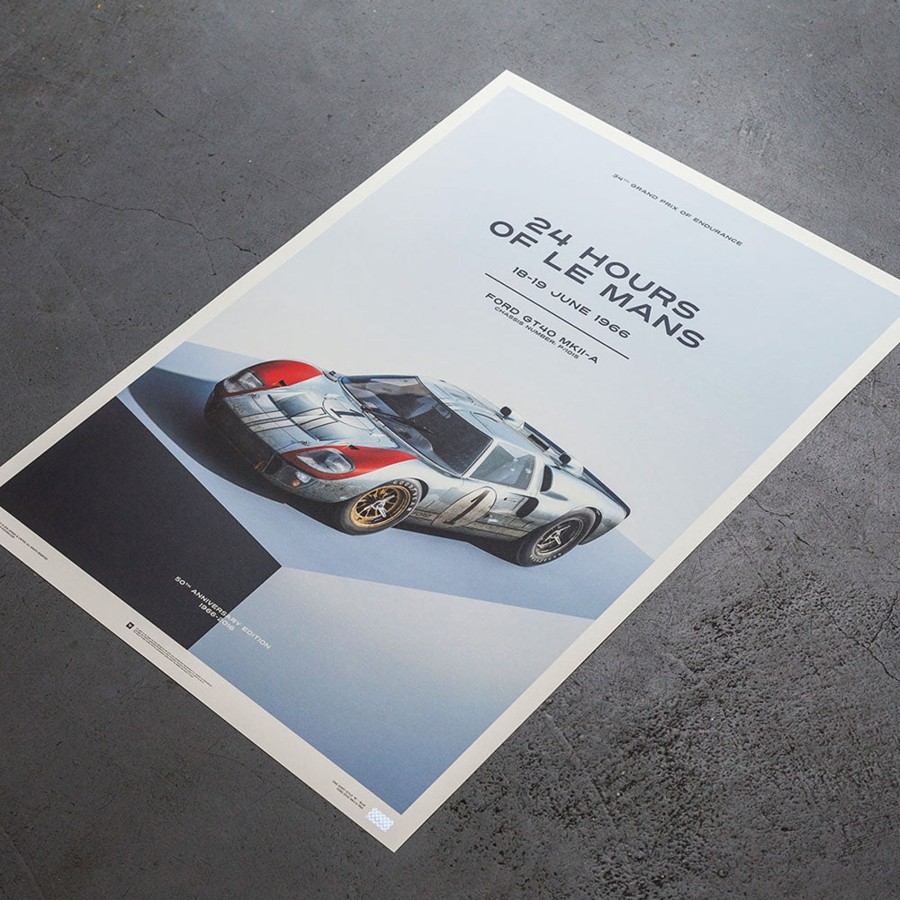 Shop Automobilist | Ford Gt40 1966 Lemans 24Hr 2Nd Place Print