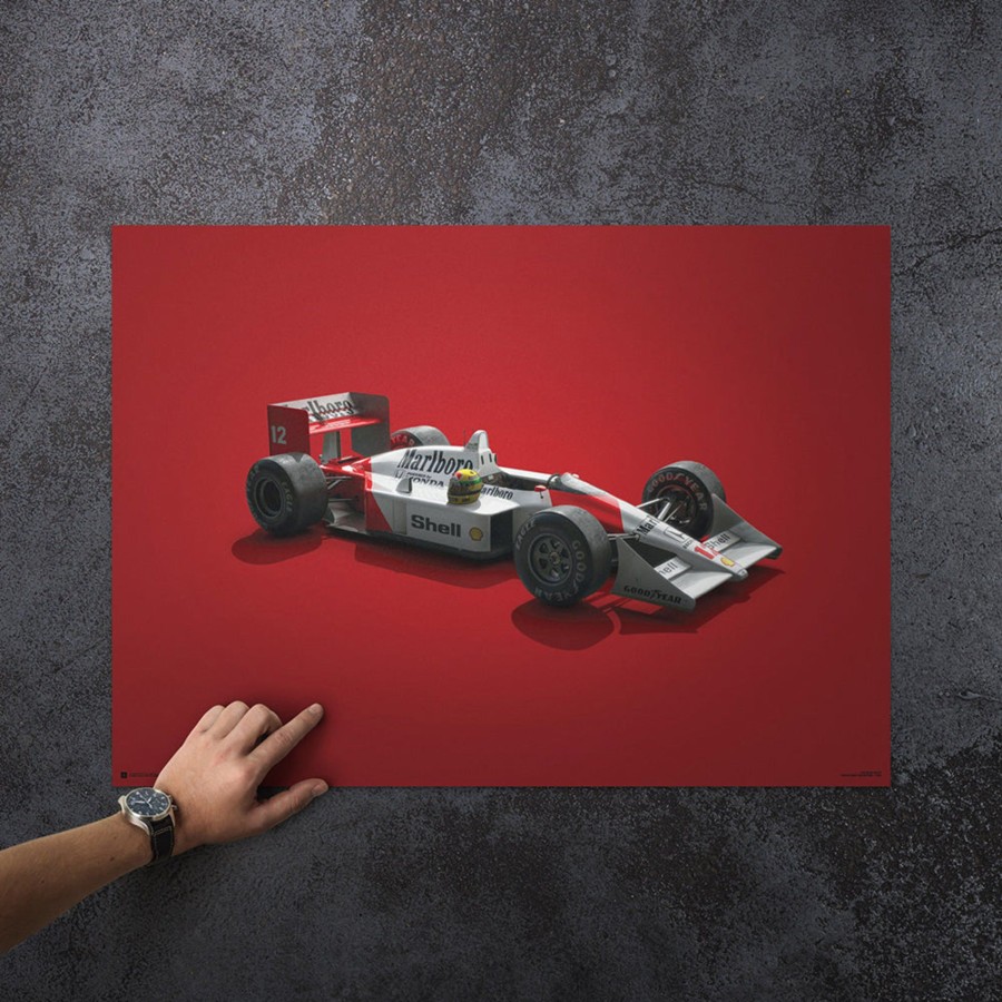 Shop Automobilist | Mclaren Mp4/4 Ayrton Senna Colors Of Speed Print