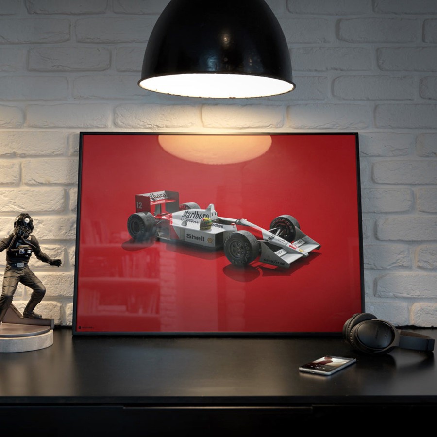 Shop Automobilist | Mclaren Mp4/4 Ayrton Senna Colors Of Speed Print