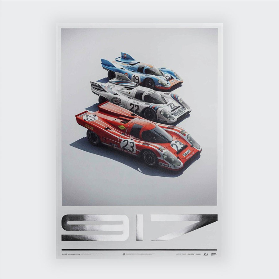 Shop Automobilist | Porsche 917 - Salzburg & Martini & Gulf - 24H Le Mans Collector'S Edition Print