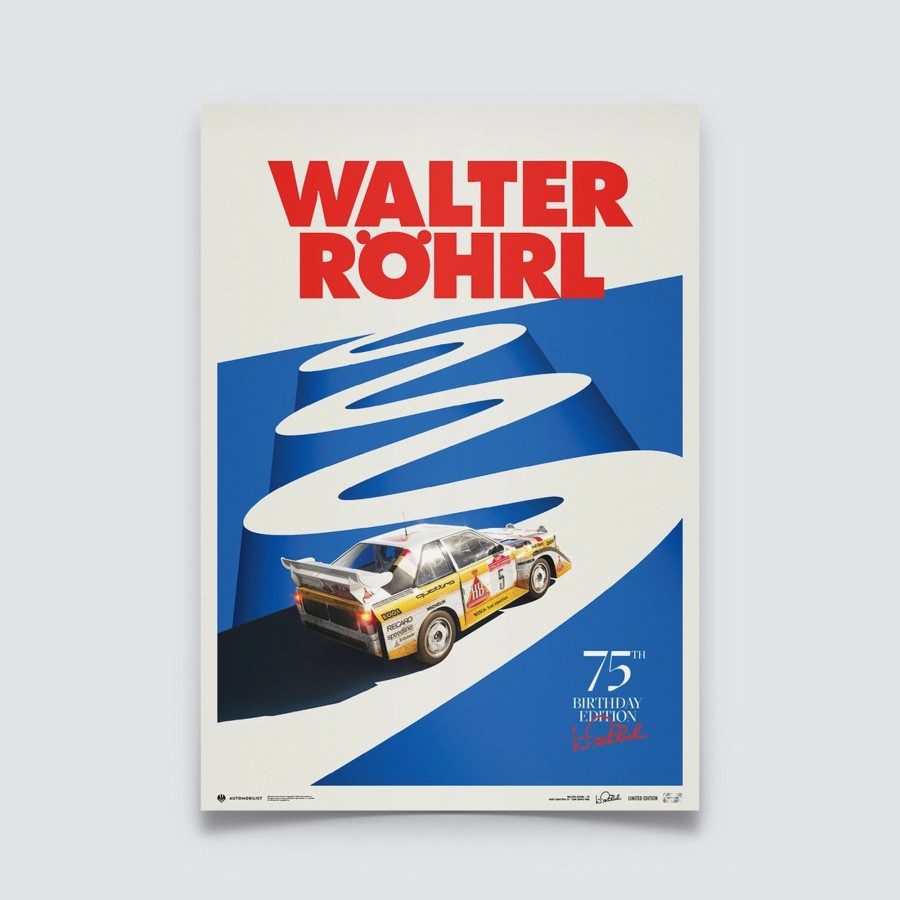 Shop Automobilist | Walter Rohrl - 75Th Birthday - San Remo 1985 - Limited Edition Print