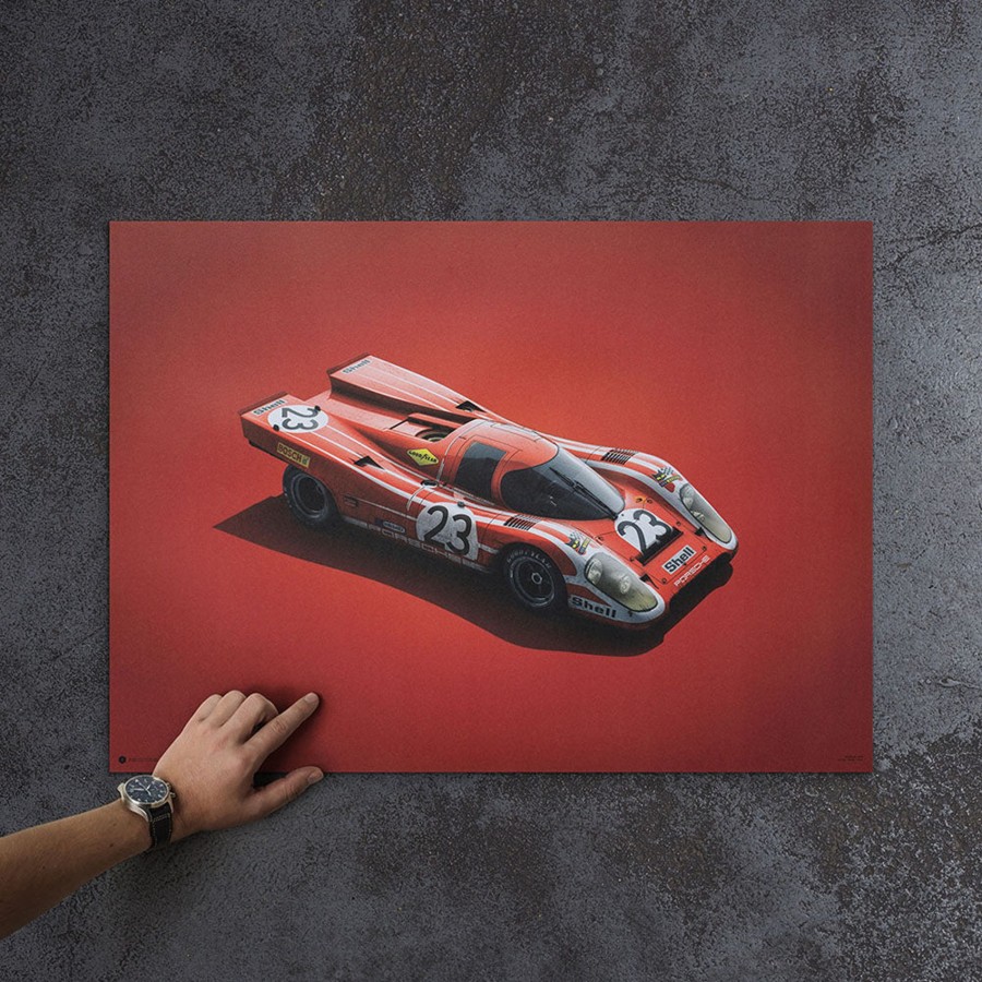 Shop Automobilist | Porsche 917 Salzburg 1970 Lemans 24Hr Winner Colors Of Speed Print