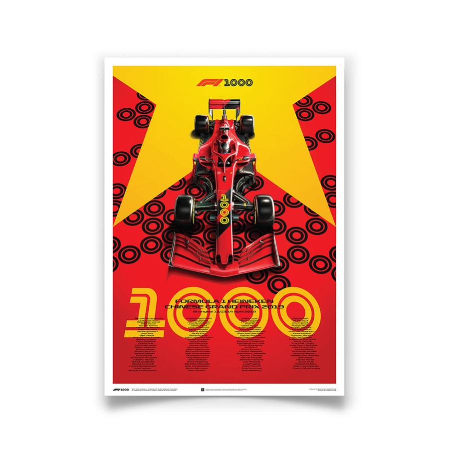 Shop Automobilist | Formula 1 2019 Heineken Chinese Grand Prix - 1000Th Grand Print Commemorative Print