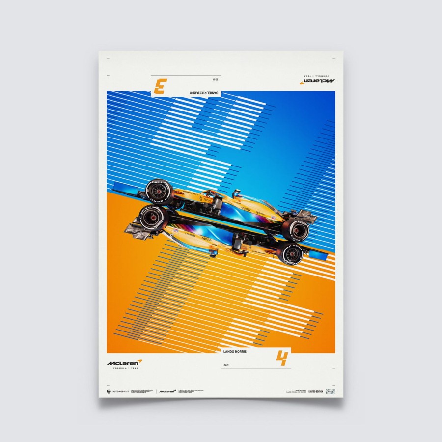 Shop Automobilist | Mclaren Formula 1 Team - 2021 Season Limited Edition Upside Down Print