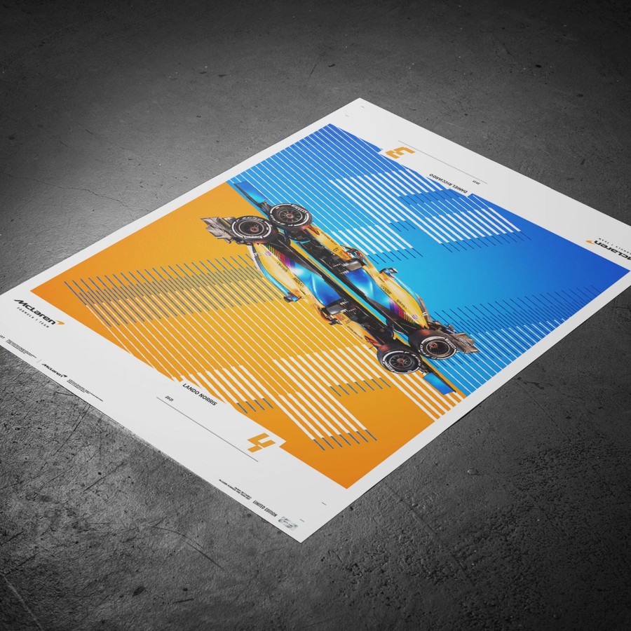 Shop Automobilist | Mclaren Formula 1 Team - 2021 Season Limited Edition Upside Down Print