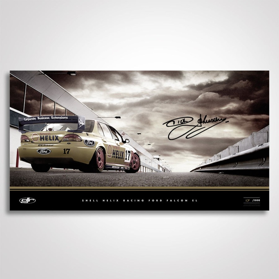 Shop Authentic Collectables | Dick Johnson Racing - Shell Helix Racing Ford Falcon El Signed Limited Edition Archive Print 4/5