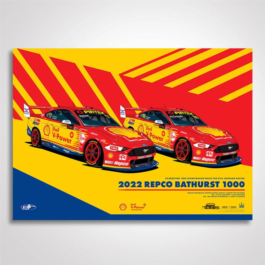 Shop Authentic Collectables | 2022 Repco Bathurst 1000 Celebrating 1000 Championship Races For Dick Johnson Racing Limited Edition Print