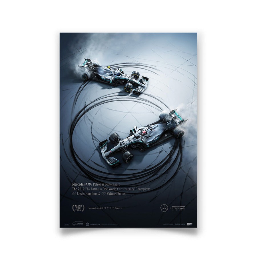 Shop Automobilist | Mercedes-Amg Petronas Motorsport - Donuts - 2019 F1 World Constructors Champions Collector'S Edition Print