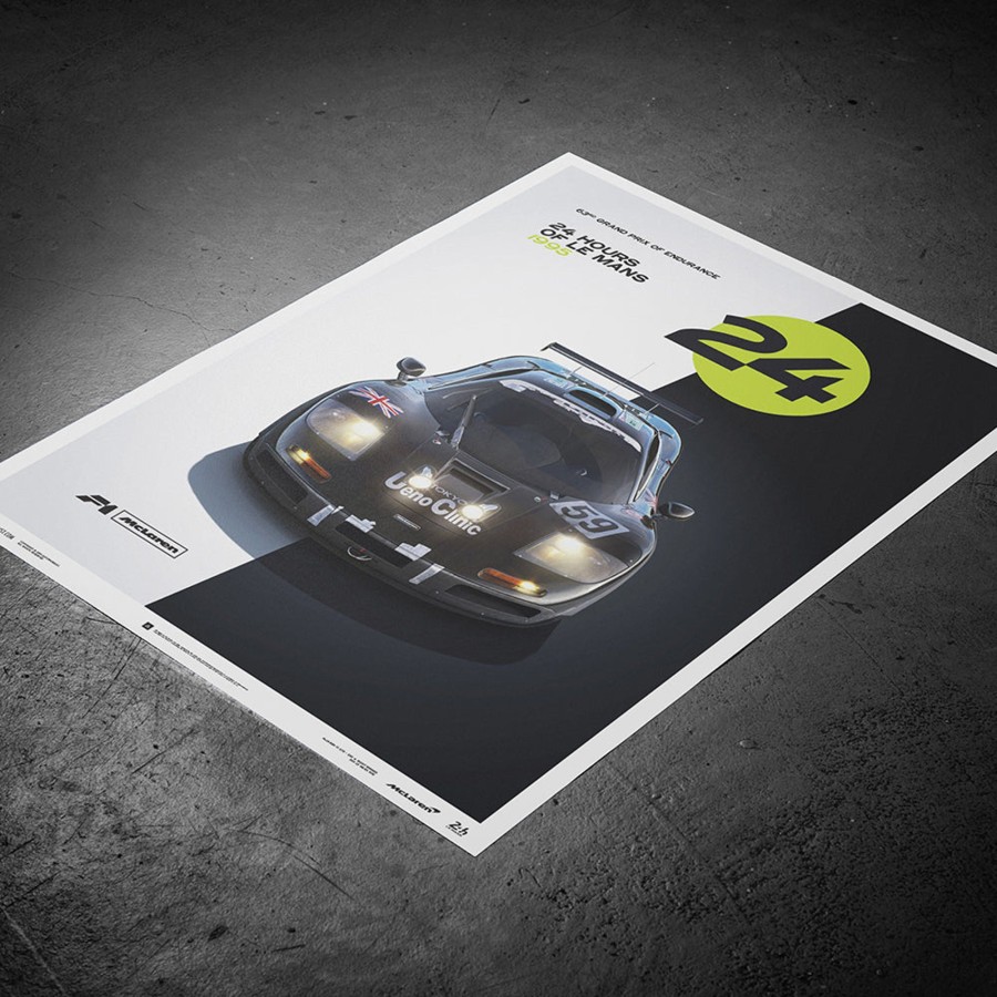 Shop Automobilist | Mclaren F1 Gtr - 1995 24H Le Mans Winner Day/Night Print