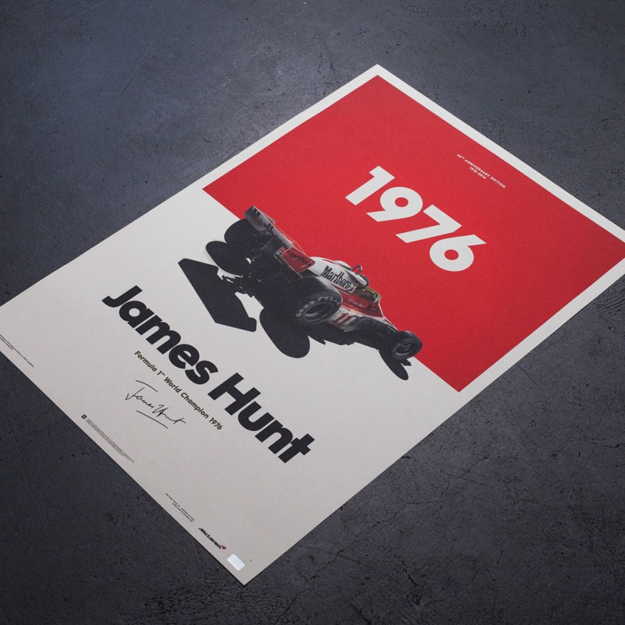 Shop Automobilist | Mclaren M23 James Hunt 1976 F1 World Championship Winner Print