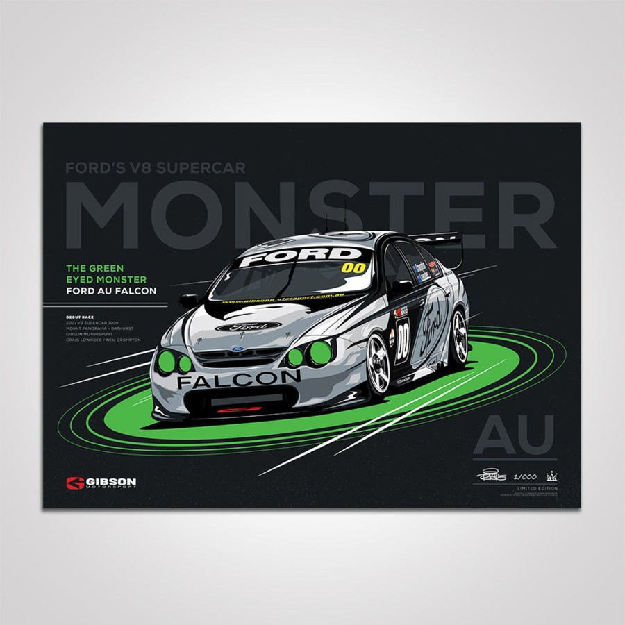 Shop Authentic Collectables | Ford Au Falcon 'Green Eyed Monster' Race Debut Limited Edition Print