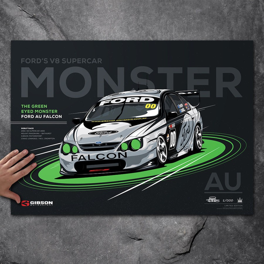 Shop Authentic Collectables | Ford Au Falcon 'Green Eyed Monster' Race Debut Limited Edition Print