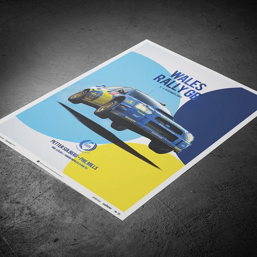 Shop Automobilist | Subaru Impreza Wrc 2003 Champion - Petter Solberg - Wales Rally Gb - Collector'S Edition Print