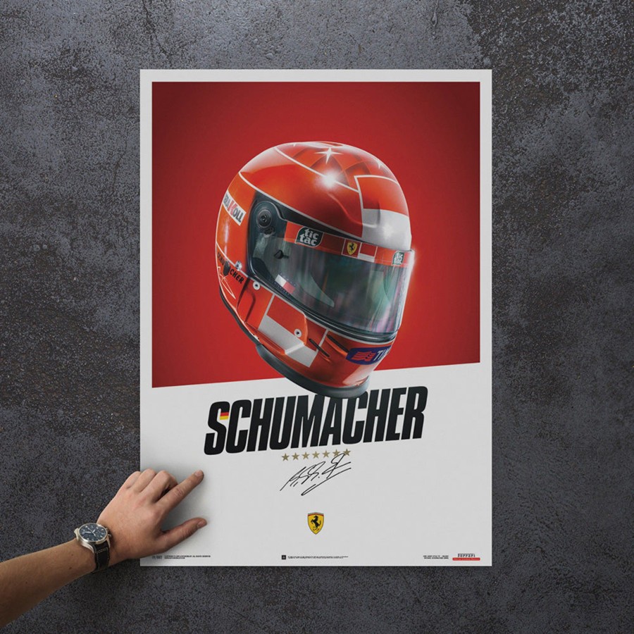 Shop Automobilist | Ferrari F1-2000 Michael Schumacher Helmet Edition Print