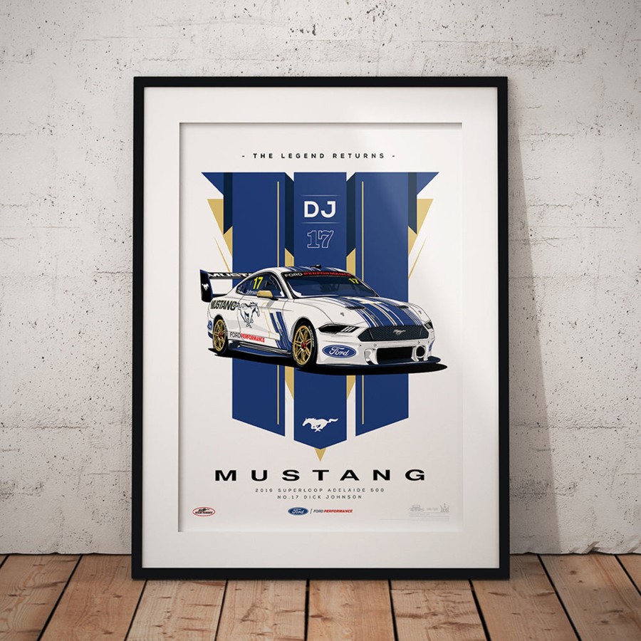 Shop Authentic Collectables | The Legend Returns: 2019 Superloop Adelaide 500 #17 Dick Johnson Mustang Illustrated Print