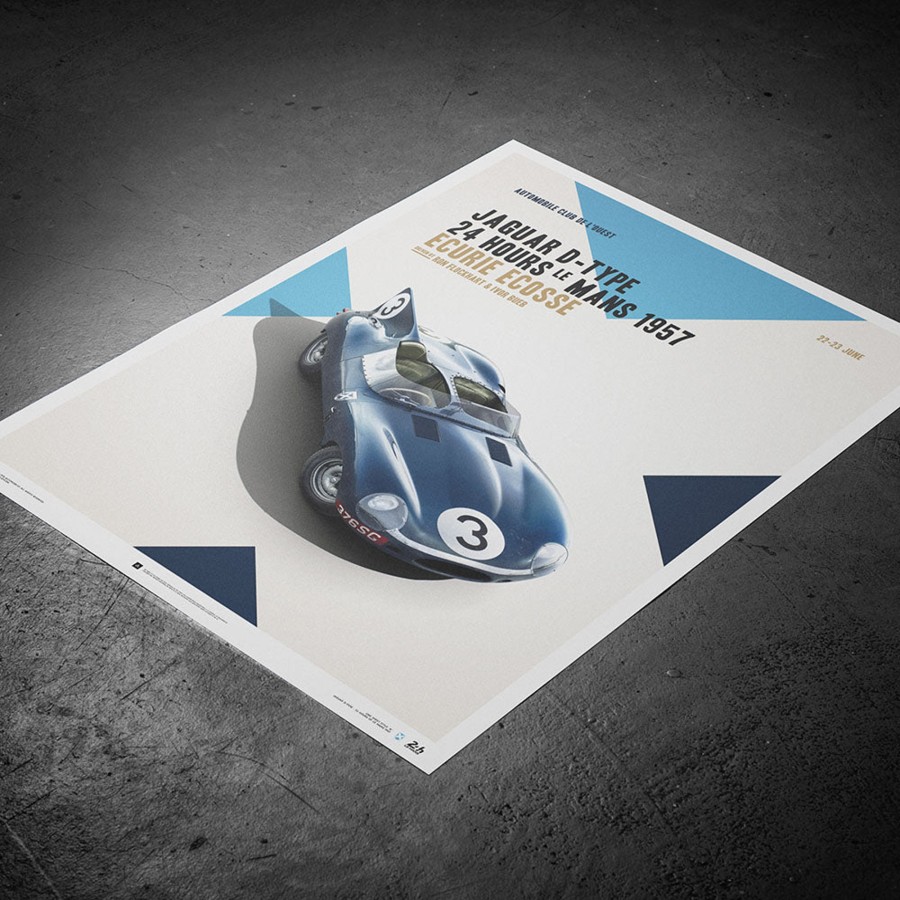 Shop Automobilist | Jaguar D Type 1957 24Hr Le Mans Winner Print