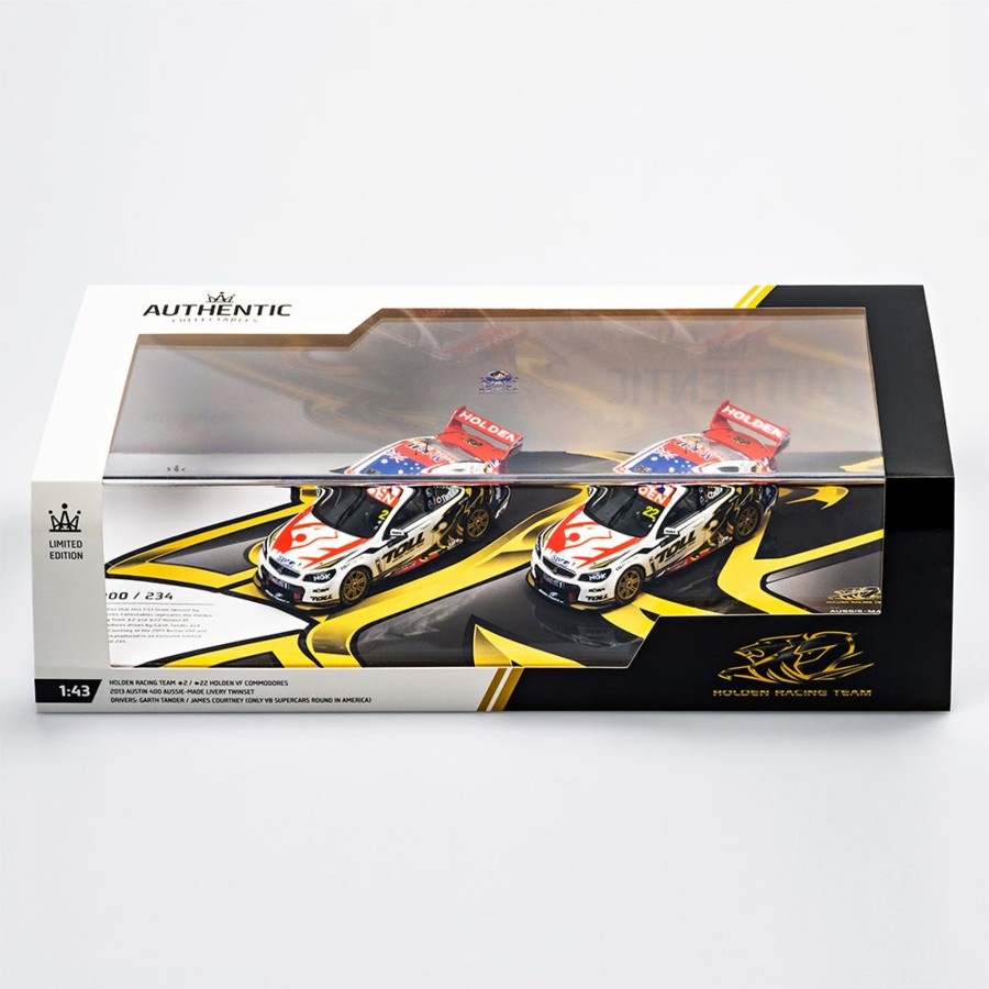 Shop Authentic Collectables | 1:43 Holden Racing Team #2 / #22 Holden Vf Commodores - 2013 Austin 400 Aussie-Made Livery Twinset