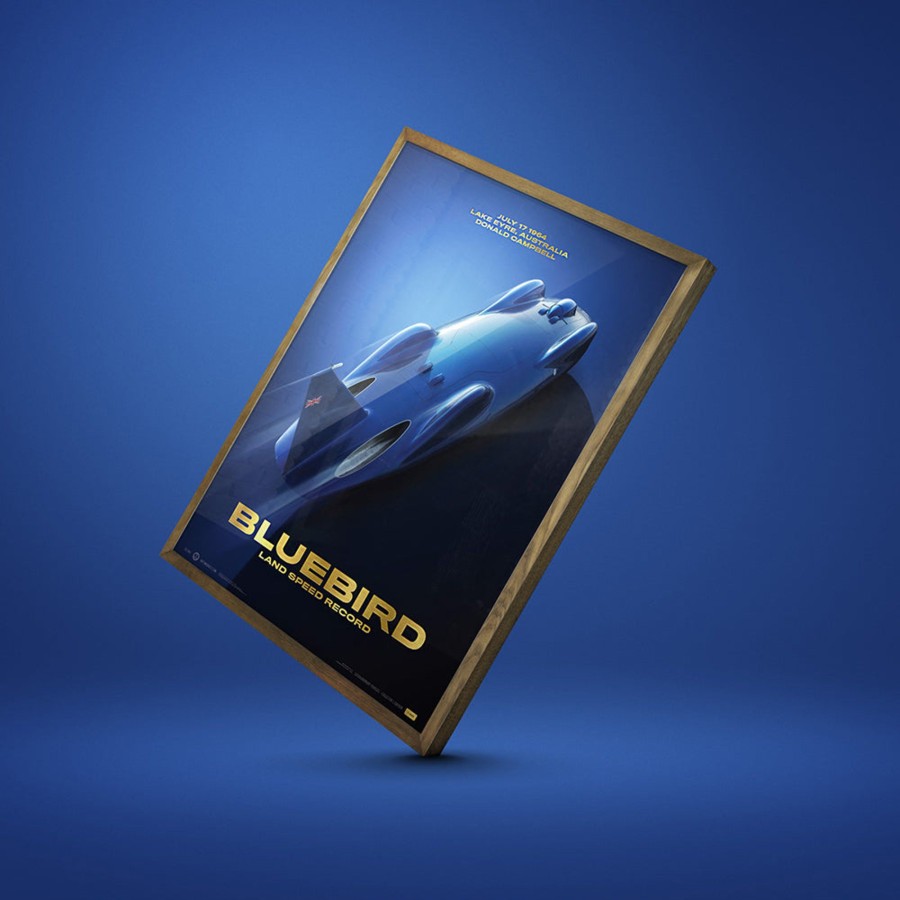 Shop Automobilist | Bluebird - Donald Campbell 1964 Land Speed Record - Australia - Collector'S Edition Print