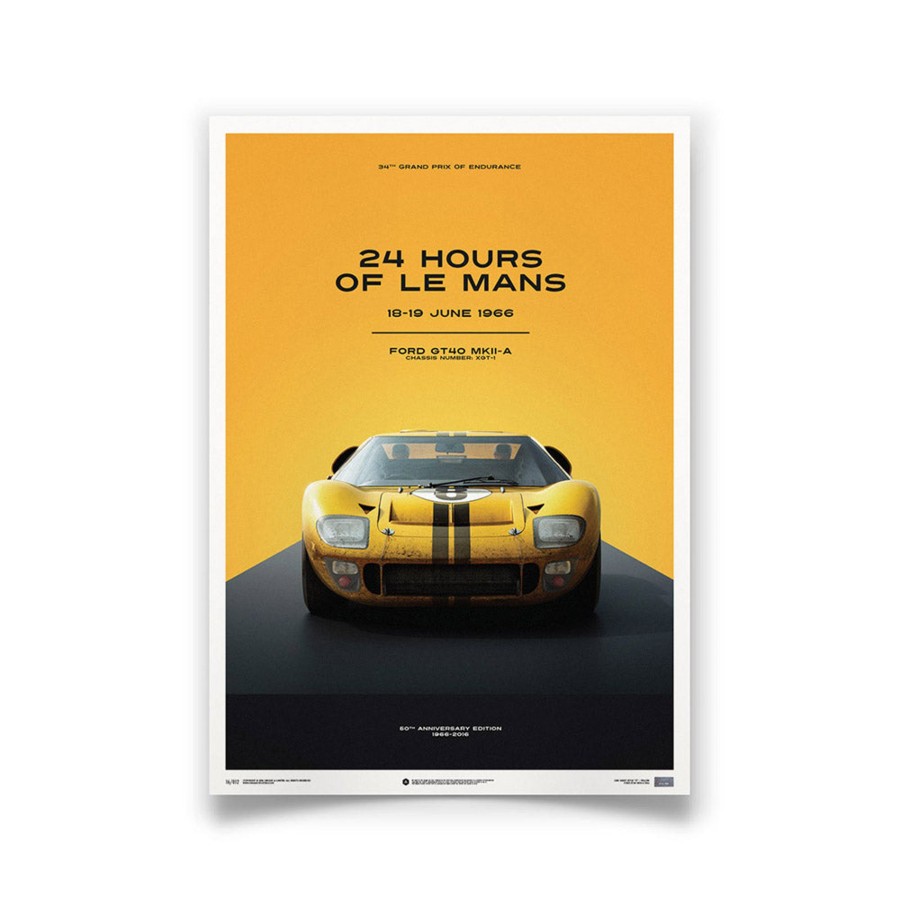 Shop Automobilist | Ford Gt40 1966 Lemans 24Hr Yellow Print