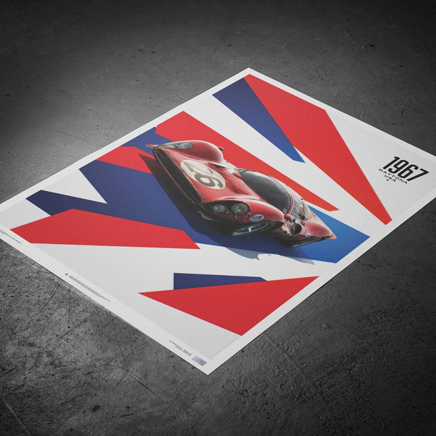 Shop Automobilist | Ferrari 412P 1967 Daytona 24Hr Winner Print