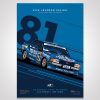 Shop Authentic Collectables | Dick Johnson Racing Tru-Blu Ford Falcon Xd 1981 Bathurst 1000 Winner - Blue Limited Edition Signed Print