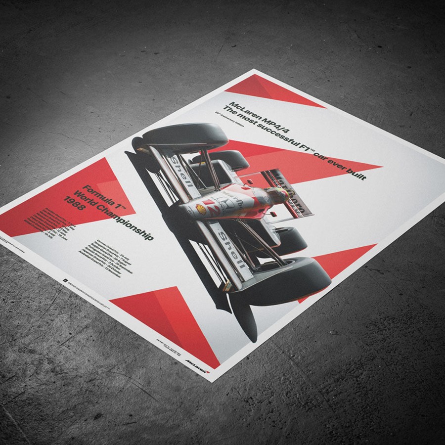 Shop Automobilist | Mclaren Mp4/4 Ayrton Senna 1988 F1 World Champion (Mp4/4) Print